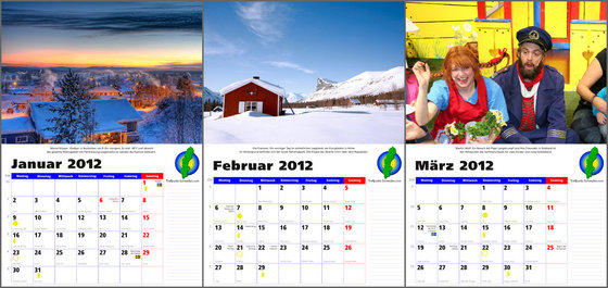 Schweden-Kalender 2012 Q1