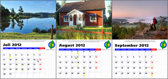 Schweden-Kalender 2012 Q3
