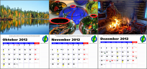 Schweden-Kalender 2012 Q4
