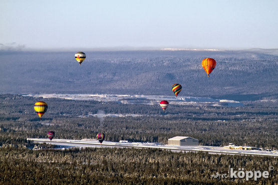 Lappland vom Heißluftballon