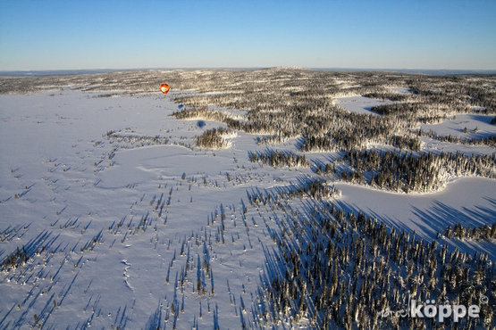 Lappland vom Heißluftballon