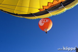 Heißluftballon über Lappland