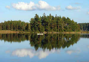 Kanu auf dem Åsnen See